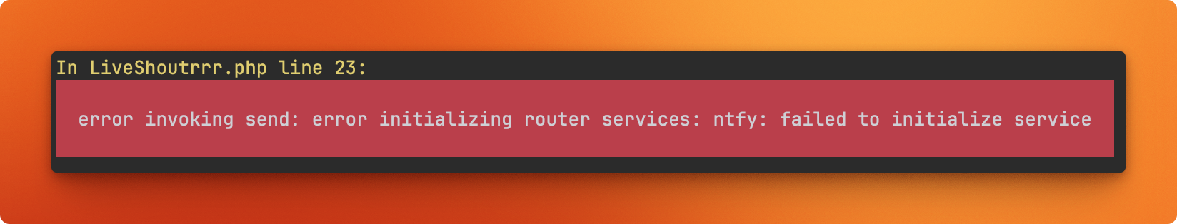 Shoutrrr error